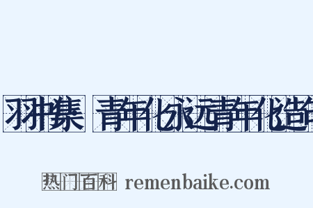 羽书集·青年化永远青年化造句是什么意思的图片